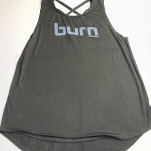 Burn Boot Camp Women’s Black Graphic Strappy Back Tank Too XXL